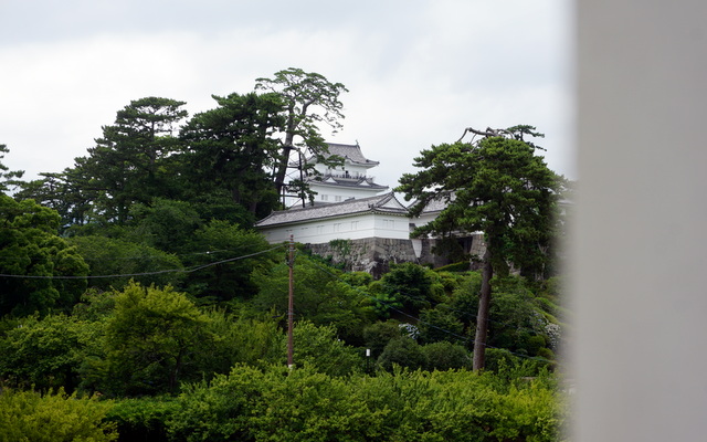 小田原城の銅門2階より眺めた天守閣
